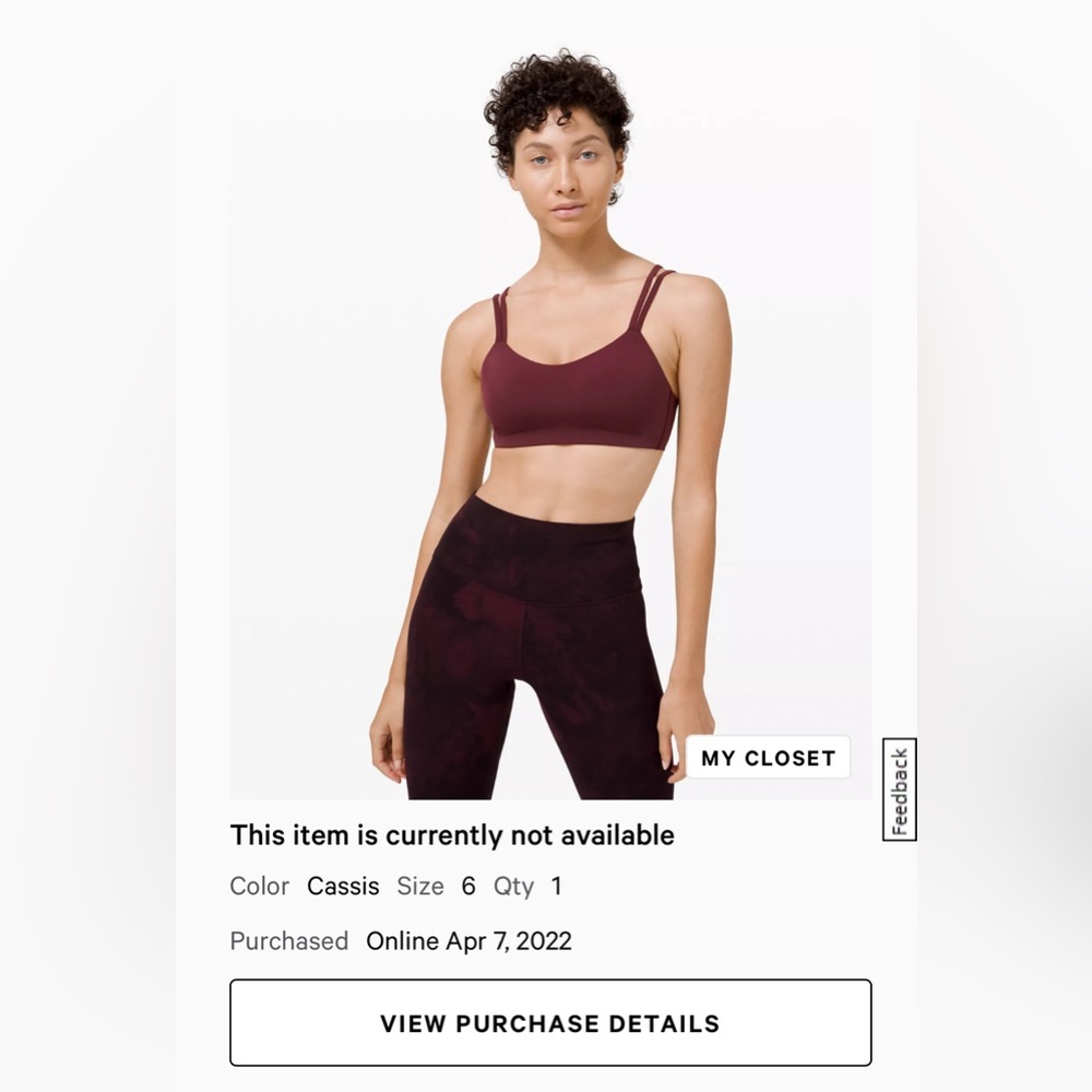 Lululemon Like A Cloud Bra B/C Cup